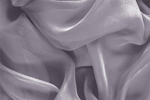 Silver Silver Silk Chiffon fabric for dressmaking