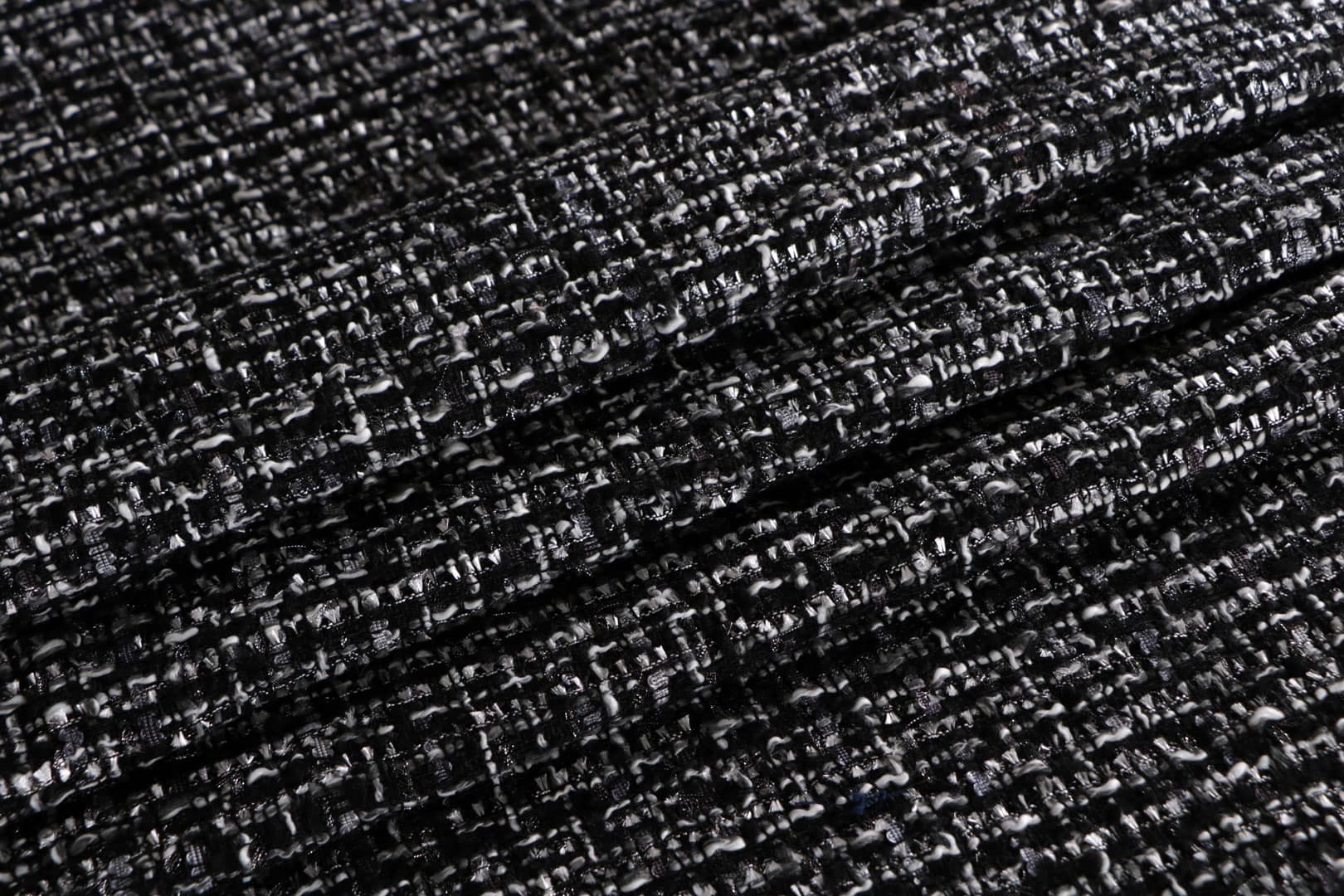 Tissu Gris, Noir en Polyester, Viscose pour vêtements
