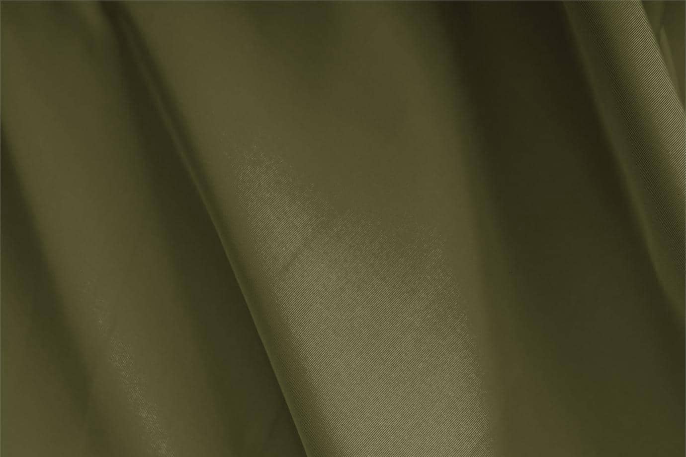 Tessuto Faille Verde Muschio in Seta per abbigliamento