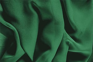 Tessuto Georgette Verde Smeraldo in Seta per abbigliamento