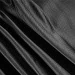 Tissu dogaressa en pure soie côtelée noir pour vêtements