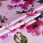 Fuxia, Pink Silk Crêpe de Chine fabric for dressmaking
