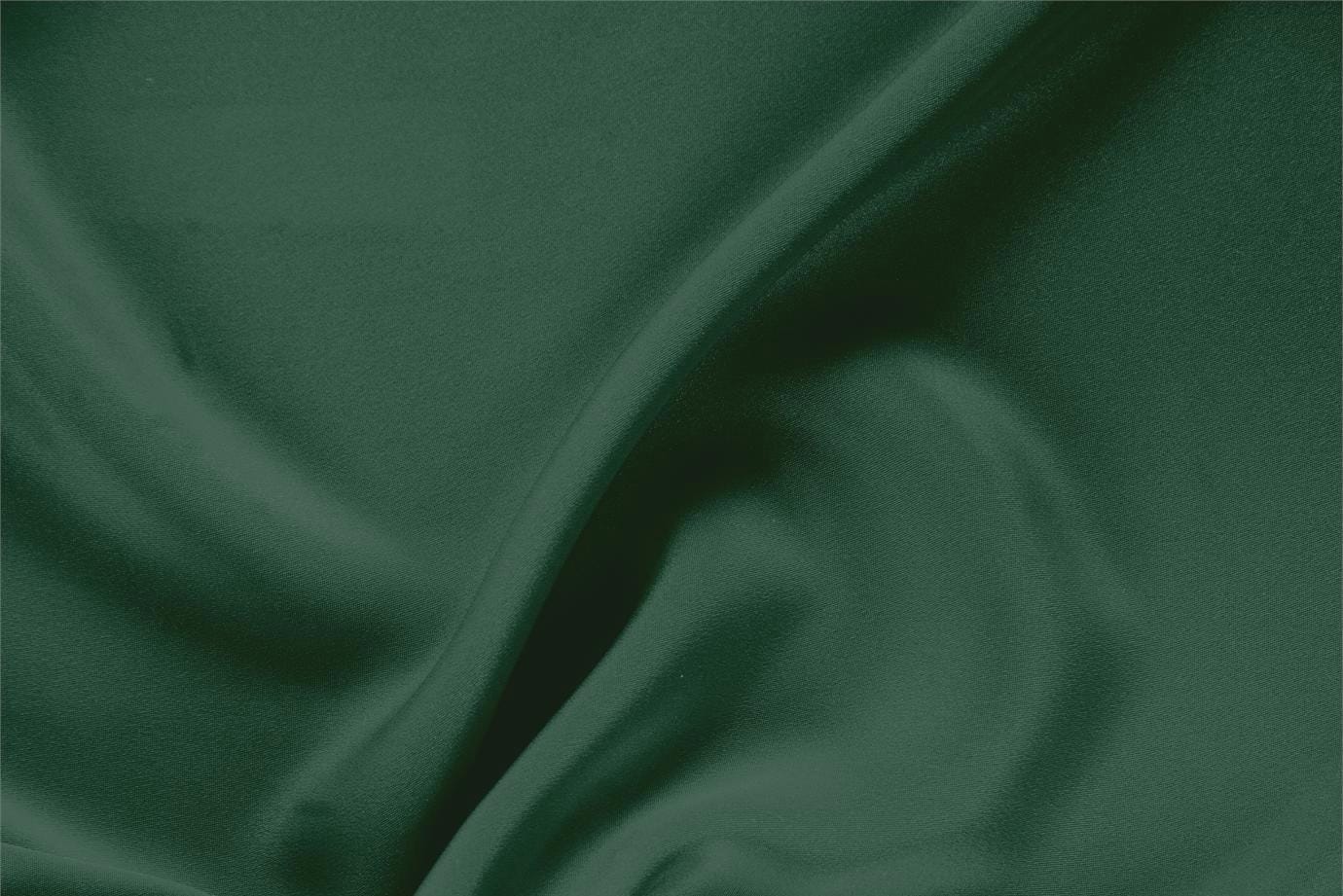 Tessuto Drap Verde Pino in Seta per abbigliamento