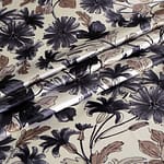Gray, White Silk Crêpe Satin fabric for dressmaking