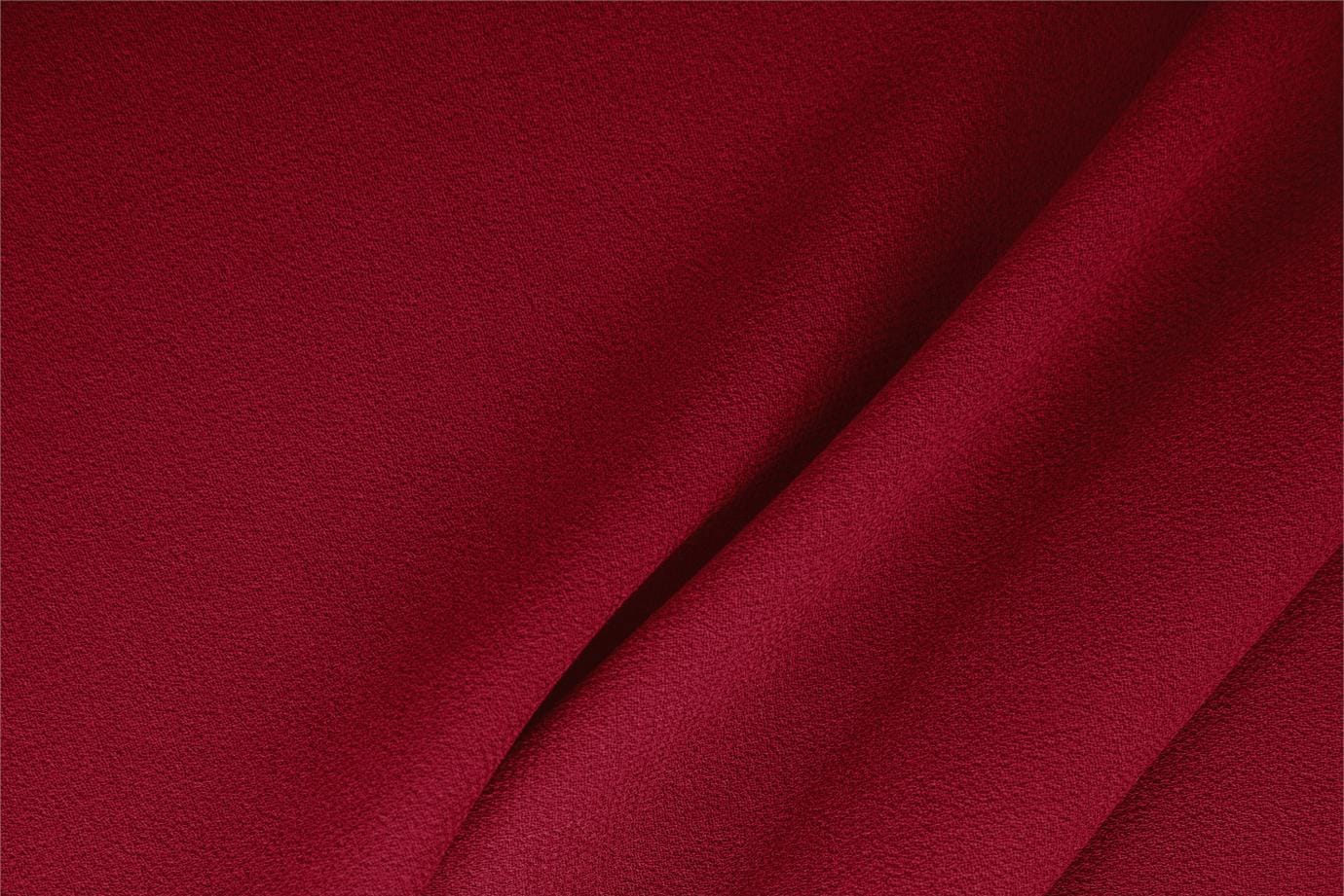 Tessuto Doppia Crepella di Lana Rosso Campari in Lana per abbigliamento