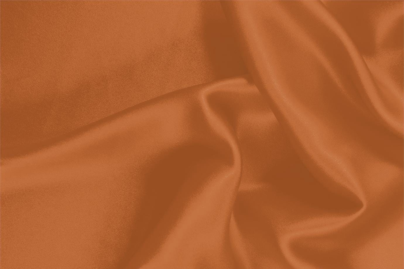 Persimmon Orange Silk Crêpe Satin fabric for dressmaking
