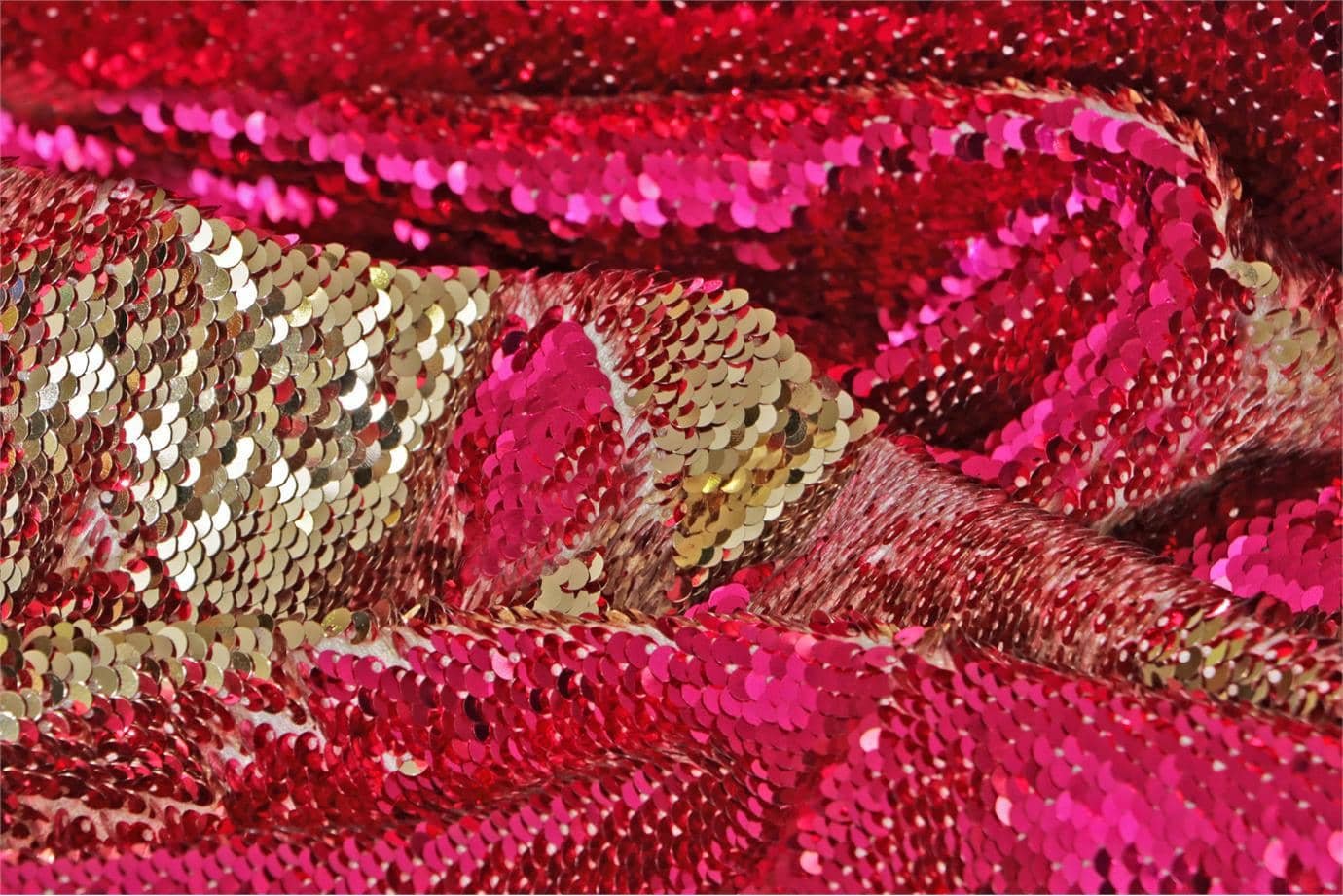 Tessuto Paillettes 000014 Fucsia per Abbigliamento