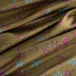 Green, Multicolor Silk fabric for dressmaking