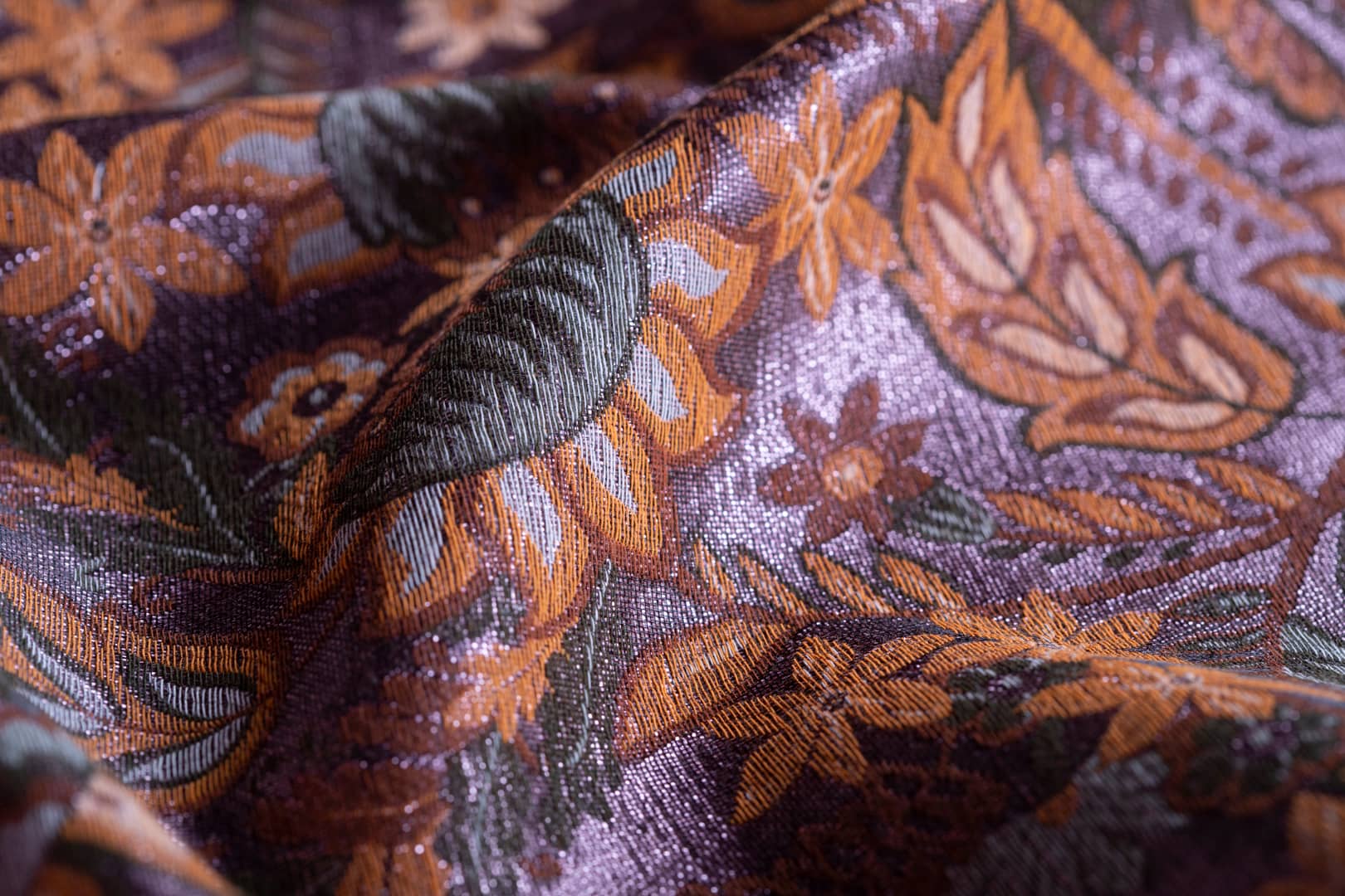Tissu Orange en Coton, Polyester pour vêtements