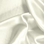 Tissu Crêpe Satin Blanc ivoire en Soie pour vêtements
