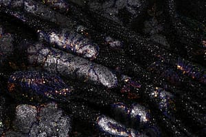 Black, Purple, Silver Polyester Sequins fabric for dressmaking