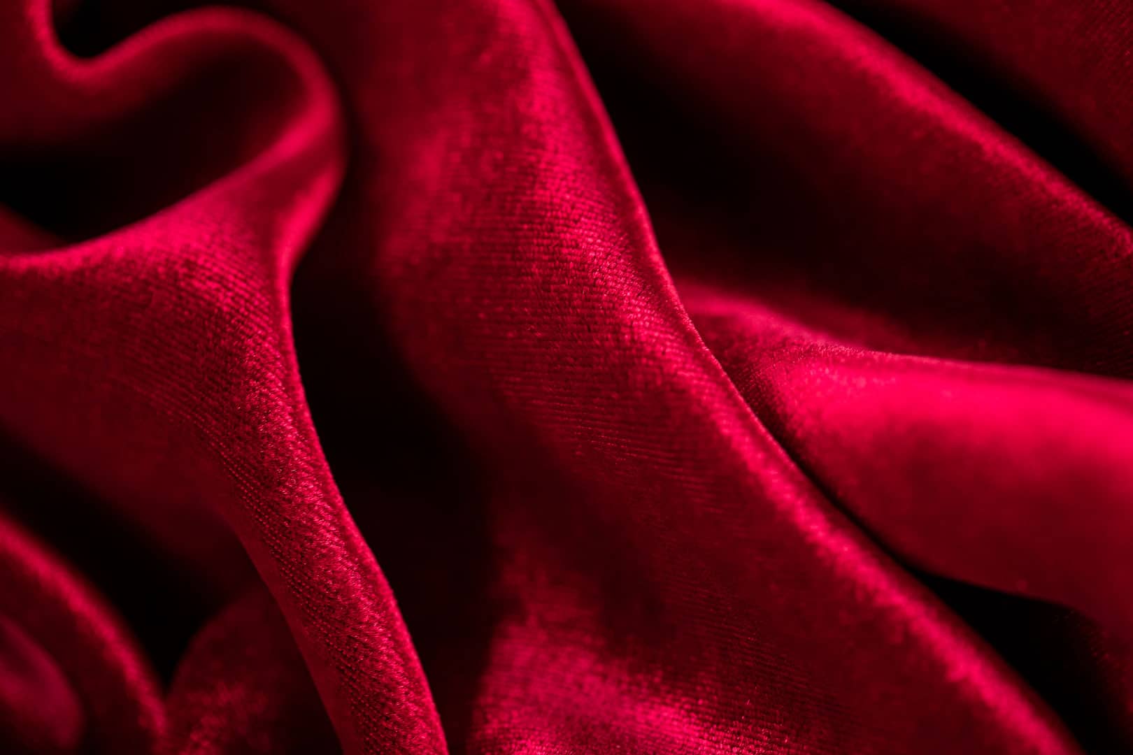 Velours de soie et viscose Rouge pour habillement