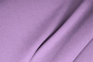 Tessuto Doppia Crepella di Lana Viola Glicine in Lana per abbigliamento