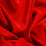 Tissu Crêpe de Chine Rouge feu en Soie pour vêtements
