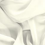 Tessuto Chiffon Bianco Avorio in Seta per abbigliamento