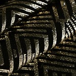 Black, Silver, Yellow Polyester, Silk, Wool fabric for dressmaking