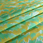 Tessuto Giallo, Verde in Cotone, Lino per abbigliamento