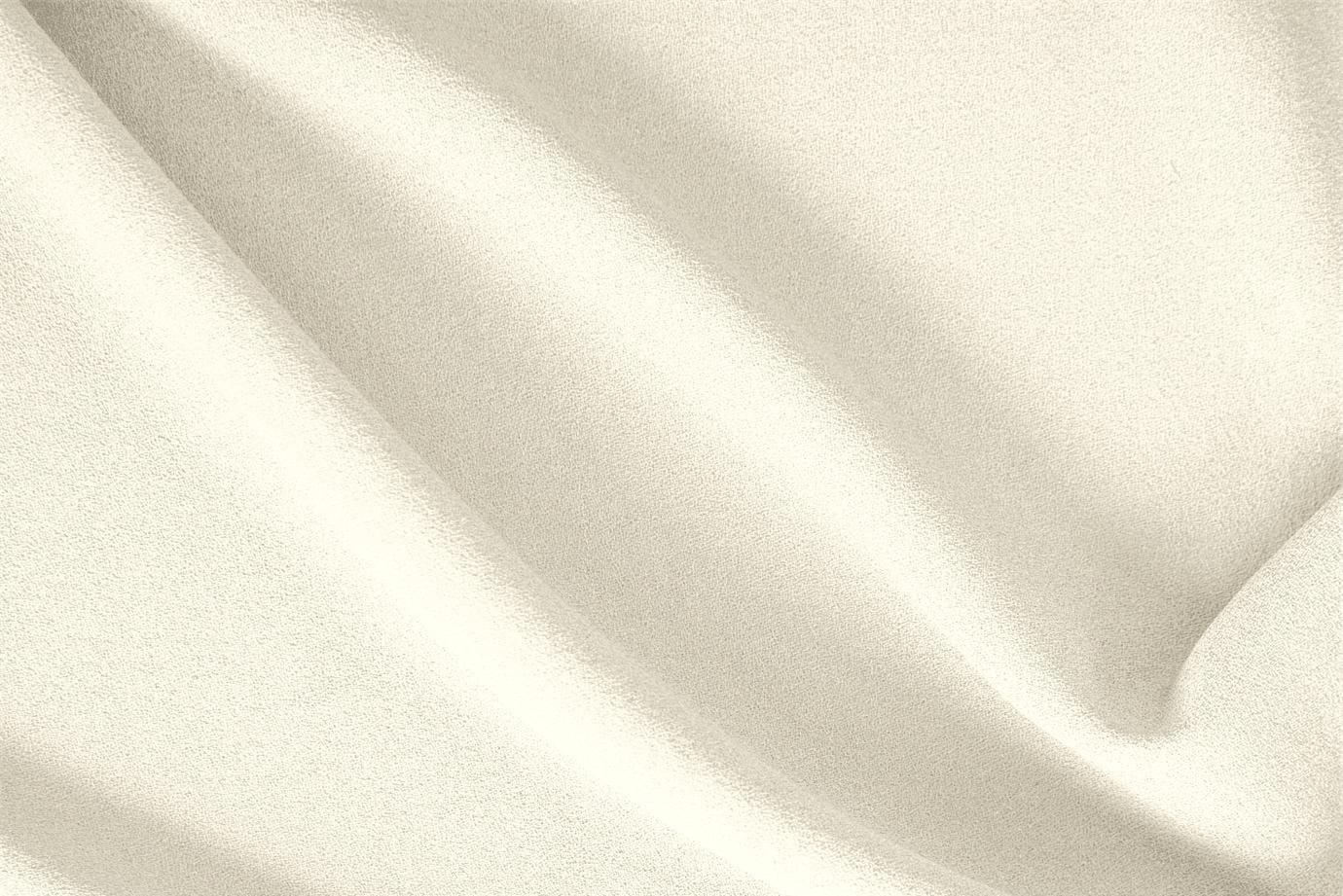 Tessuto Crepella di Lana Bianco Latte in Lana per abbigliamento
