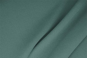 Tissu Double crêpe de laine Vert ottanio en Laine pour vêtements