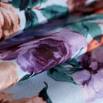 Blue, Brown, Orange, Purple Silk Crêpe de Chine fabric for dressmaking