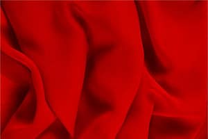 Fire Red Organic Silk Georgette fabric for dressmaking