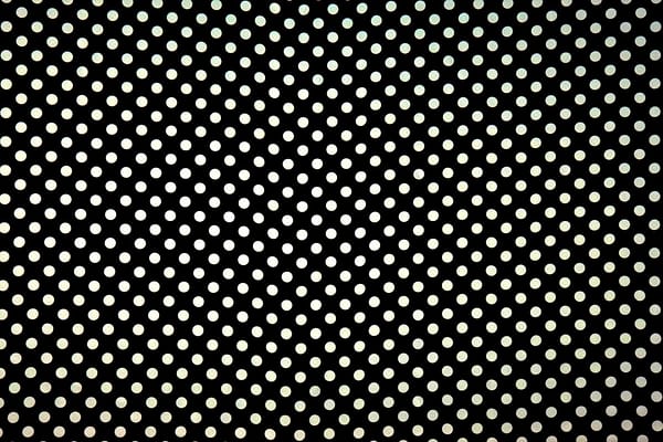 Black, White Silk Satin Polka Dot Fabric - Raso Se Ominibus Pois 201901