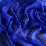 Blue Silk Chiffon fabric for dressmaking