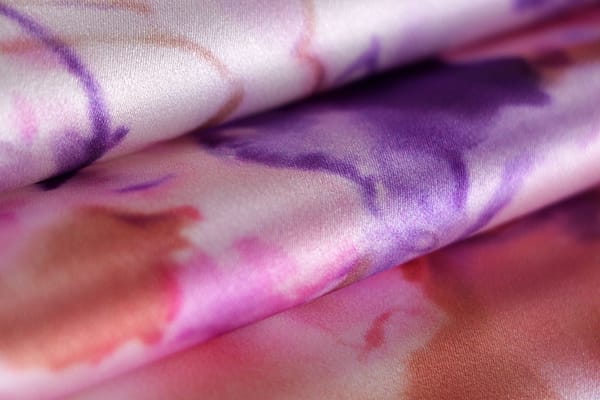 Fuxia, Purple Silk Crêpe Satin fabric for dressmaking