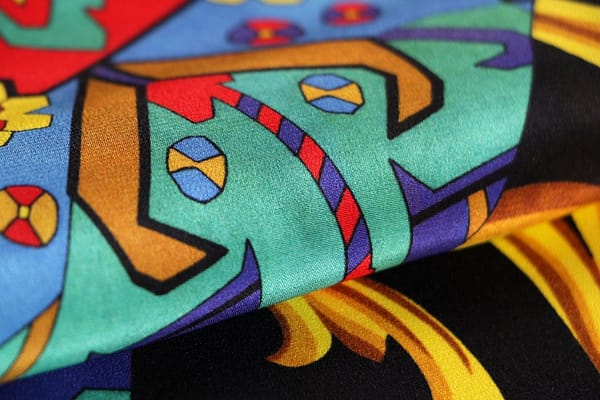 Black, Blue, Multicolor Silk Crêpe de Chine fabric for dressmaking