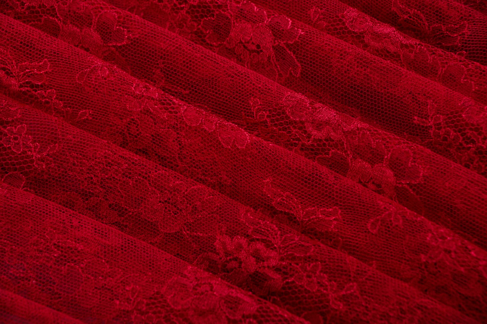Red Polyester, Viscose fabric for dressmaking