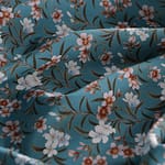 Tissu Crêpe de Chine Bleu en Soie pour vêtements