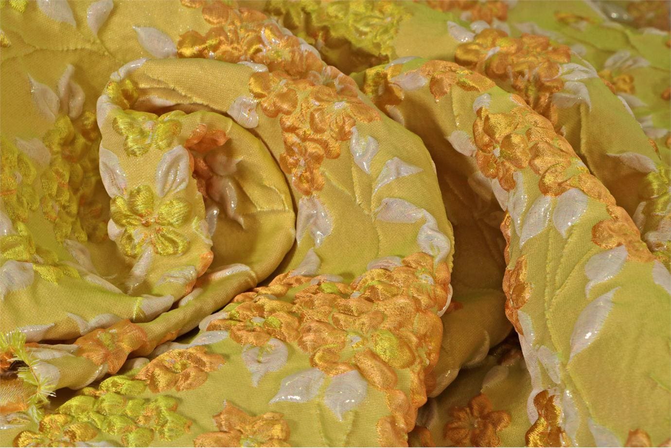 Yellow Woven Fabric - Jacquard 001