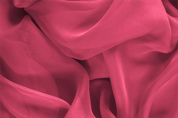 Petunia fuchsia silk chiffon ady fabric for dressmaking
