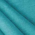 Tessuto Tela Lino Blu Turchese in Lino per abbigliamento
