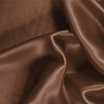 Walnut Brown Silk Crêpe Satin fabric for dressmaking