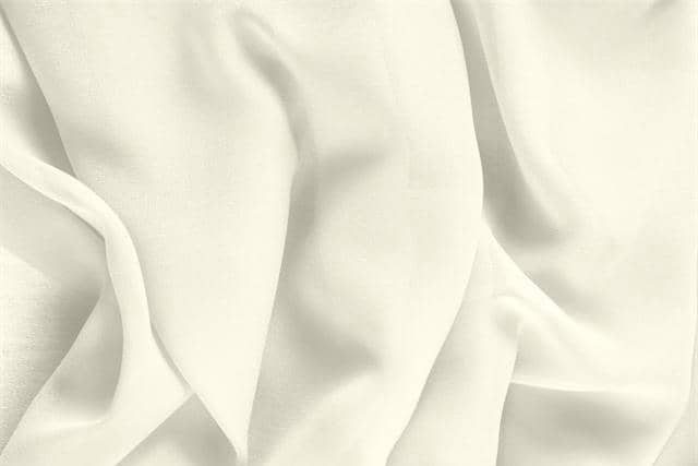 Ivory White Organic Silk Georgette fabric for dressmaking