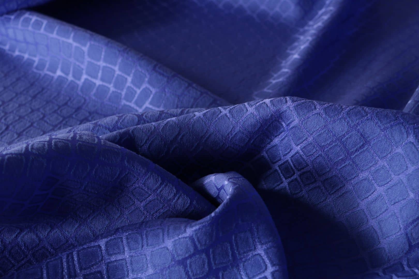 Tessuto Blu in Cotone, Seta per abbigliamento