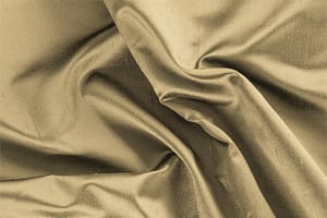 Tessuto Raso Shantung Giallo Miele in Seta per abbigliamento
