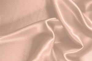 Peach Pink Silk Crêpe Satin fabric for dressmaking