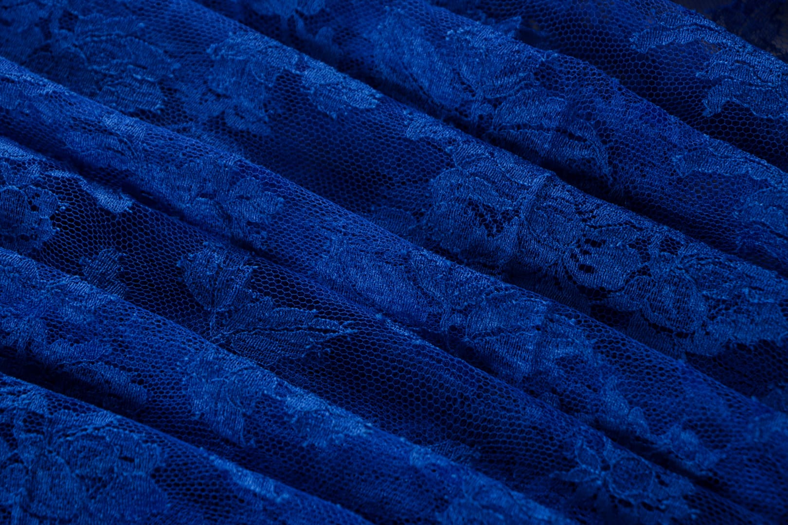 Blue Polyester, Viscose fabric for dressmaking