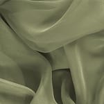 Tessuto Chiffon Verde Oliva in Seta per abbigliamento