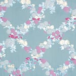 Blue Cotton, Polyester, Silk fabric for dressmaking