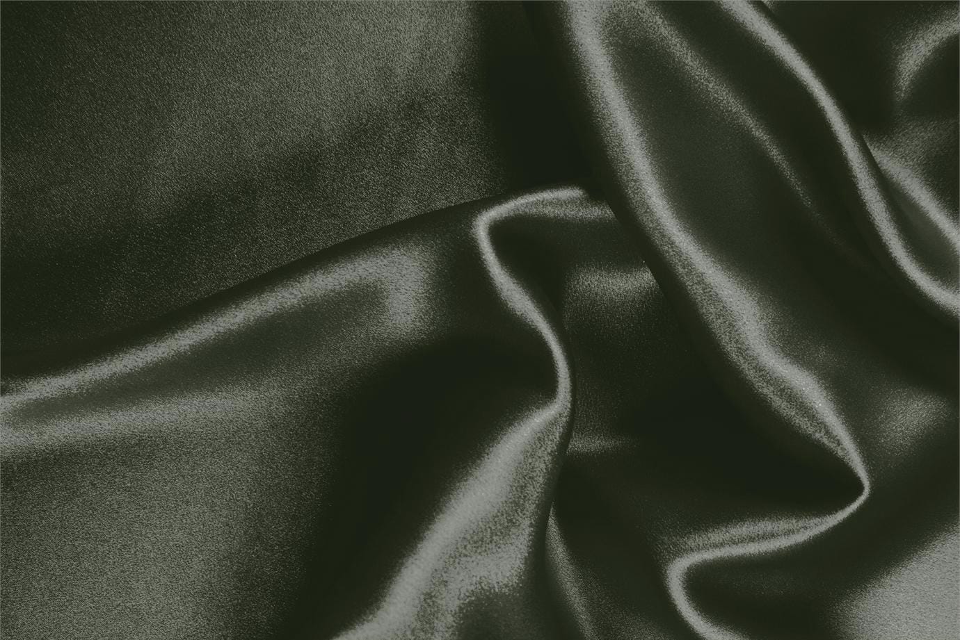 Forest Green Silk Crêpe Satin fabric for dressmaking