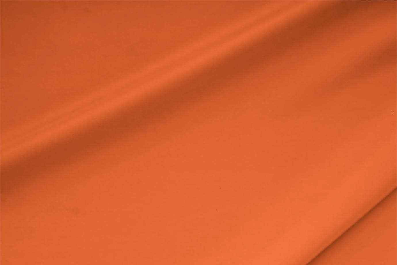 Tessuto Crêpe de Chine Stretch Arancione Aragosta in Seta, Stretch per abbigliamento