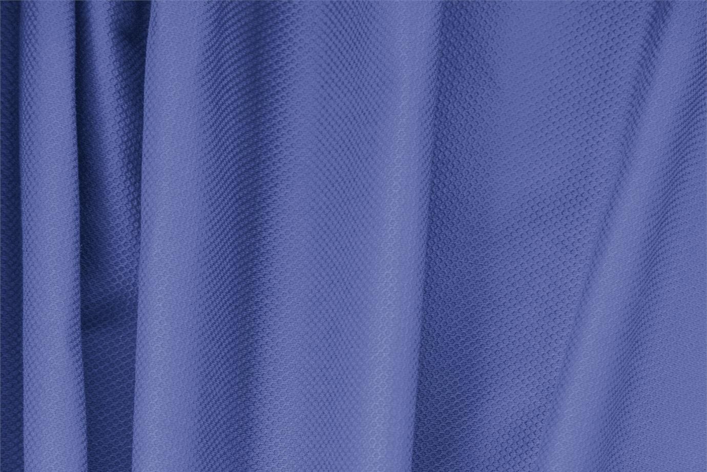 Tissu Piquet Stretch Bleu saphir en Coton, Stretch pour vêtements