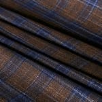 Blue, Brown Silk, Wool fabric for dressmaking