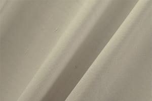 Tessuto Double Shantung Beige Sabbia in Cotone, Seta per abbigliamento