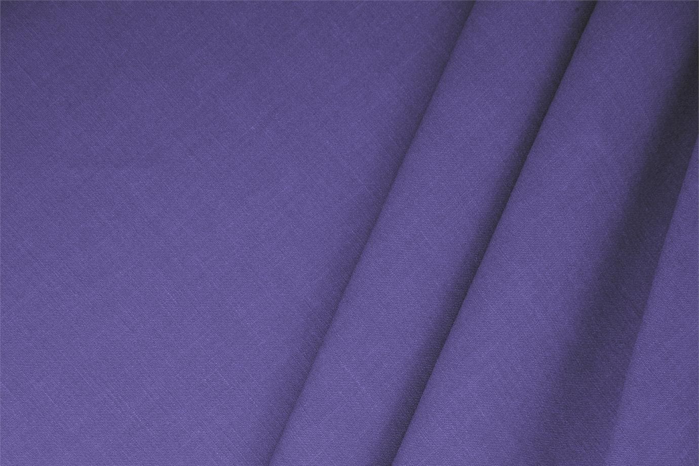 Tessuto Misto Lino Viola Iris in Lino, Stretch, Viscosa per abbigliamento