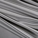 Aluminium gray stretch silk satin fabric | new tess