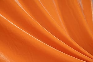 Tissu Orange en Soie, Viscose pour vêtements